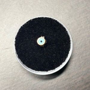 14k rose gold evil eye stud